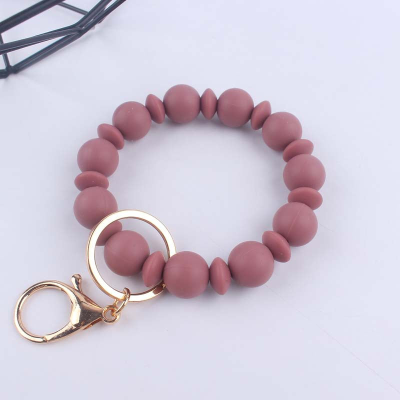 Silicone Bead Wristlet Keychain Loop with Lobster Clasp 8