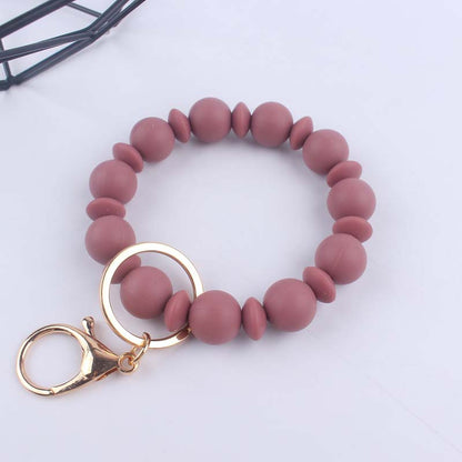 Silicone Bead Wristlet Keychain Loop with Lobster Clasp 8