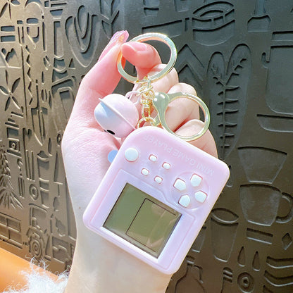 Tetris Game Keychain Electronic Mini Pet Machine Plastic Charm 8