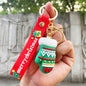 Cartoon Snowman PVC Keychain Christmas Holiday Charm 19