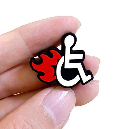20Pcs Silicone Focal Beads Fire Chair Flame Design 5