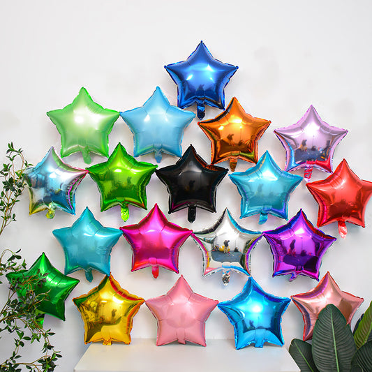 Pentagonal Star Foil Balloons Party Decoration 18 Inch 50pcs