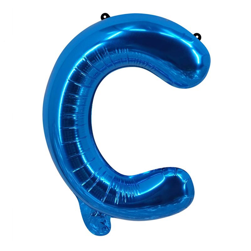 Blue Letter Foil Balloons Party Decoration 16 Inch 50pcs 5