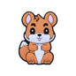 20Pcs Silicone Focal Beads Cartoon Squirrel Sitting Pose 5