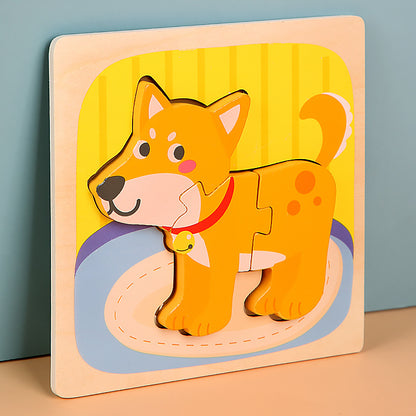 Wooden 3D Animal Puzzle Educational Toy for Kids 15cm 8