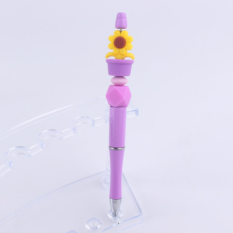 Sunflower Silicone Beaded Pens Handmade Office School Supplies Gift 11