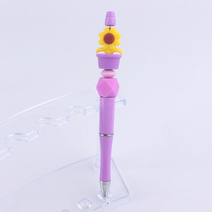 Sunflower Silicone Beaded Pens Handmade Office School Supplies Gift 11
