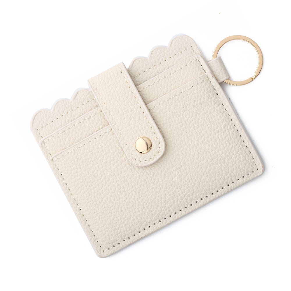 PU Leather Keychain Coin Purse Card Holder Compact Design 24