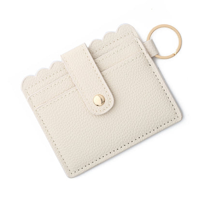 PU Leather Keychain Coin Purse Card Holder Compact Design 24