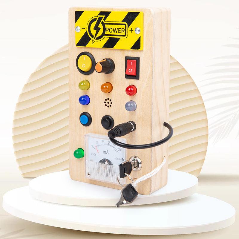 Wooden Montessori Busy Board Educational Toy for Toddlers 18cm 3