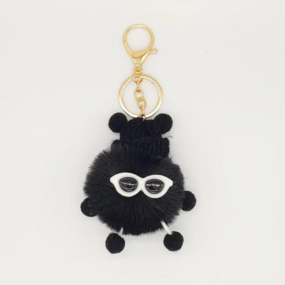 Small Monster Pom Pom Doll Keychain Plush Charm Accessory 2