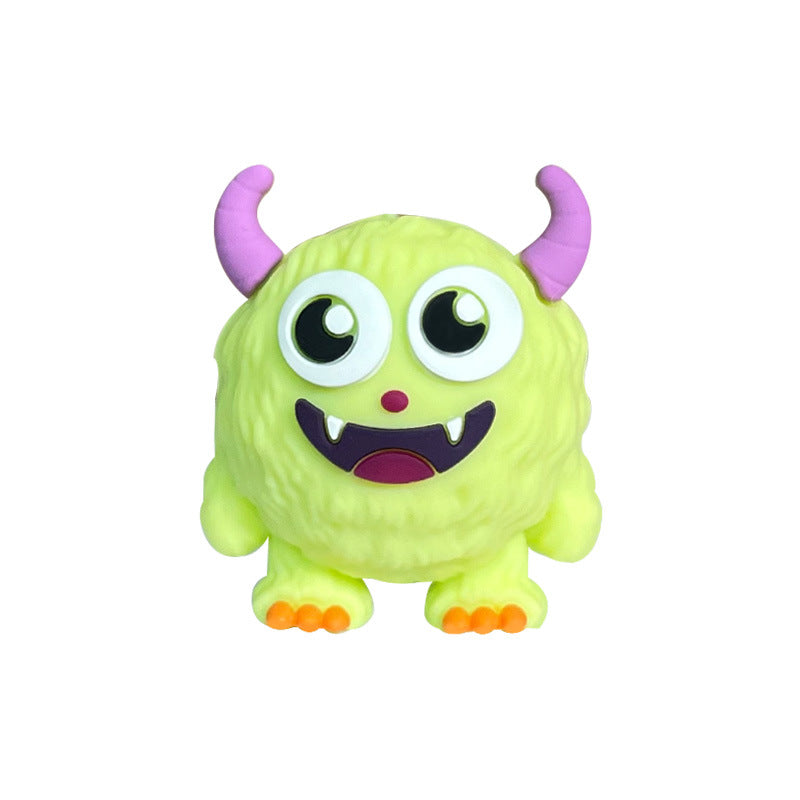 20Pcs Silicone 3D Focal Beads Cute Monsters Front Facing 7