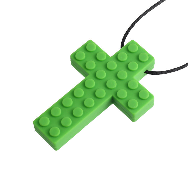 Silicone Cross Teething Necklace Sensory Fidget Toy 3 Pack 10