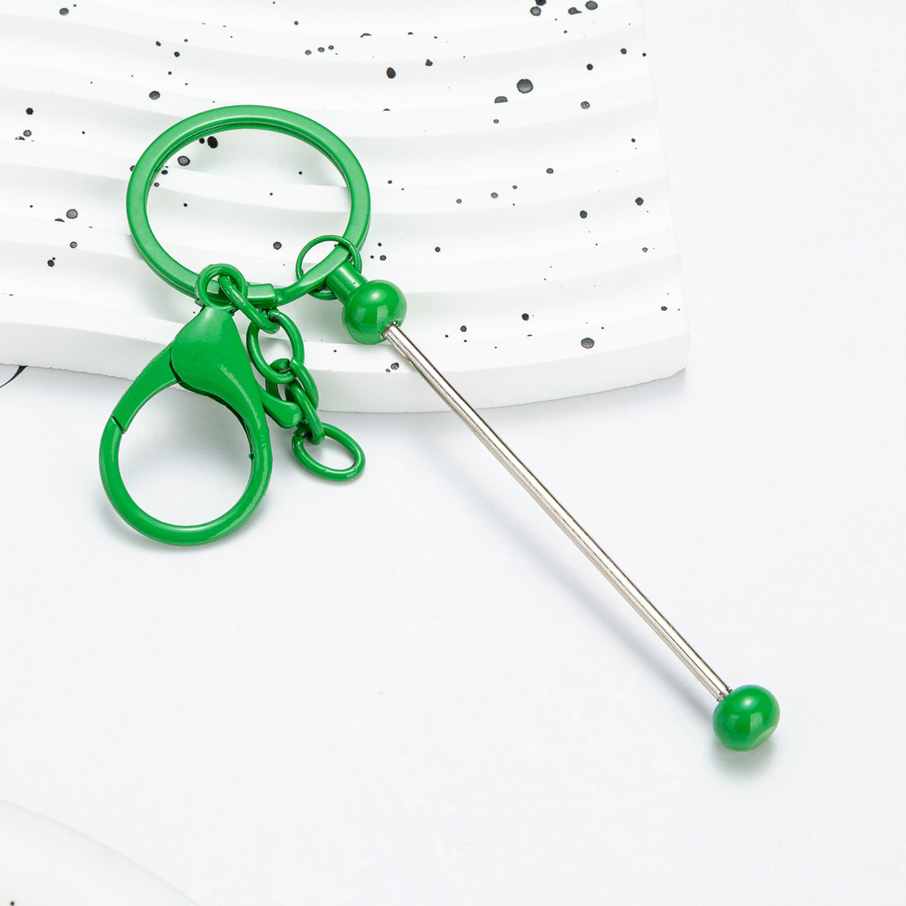 DIY Beadable Keychains Stainless Steel 14.8x3.0cm Craft Supplies 18