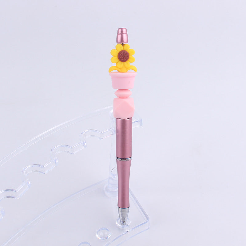Sunflower Silicone Beaded Pens Handmade Office School Supplies Gift 8