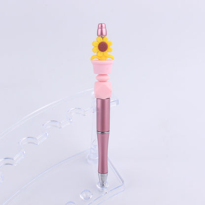 Sunflower Silicone Beaded Pens Handmade Office School Supplies Gift 8
