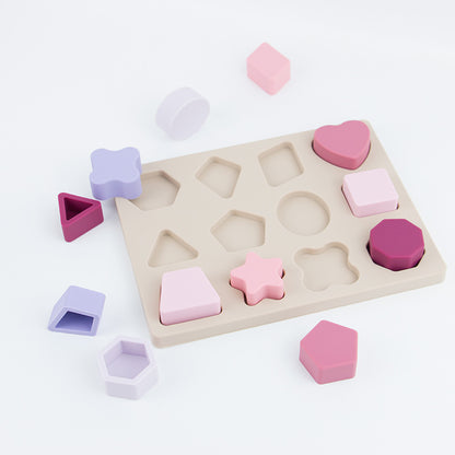 Silicone Puzzle Blocks Montessori Toys for Toddlers 6