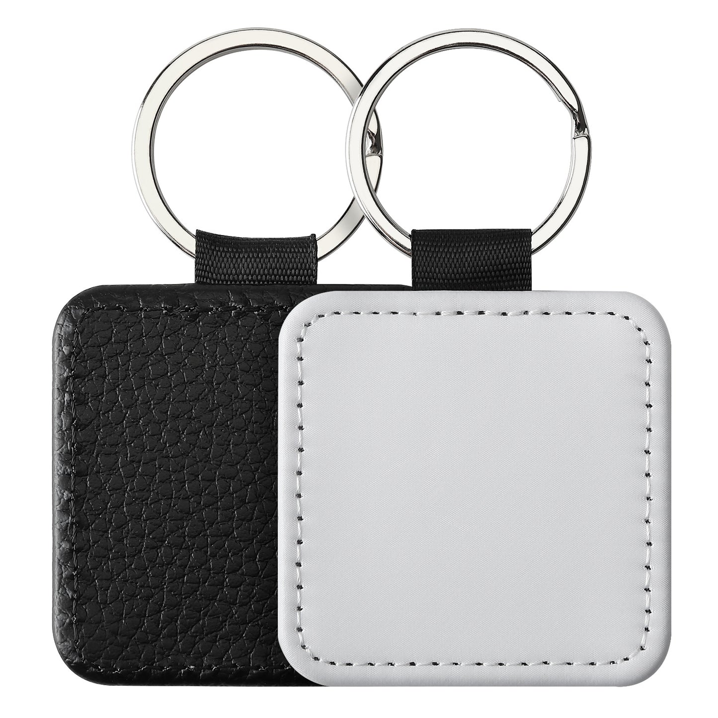 Sublimation Blank Leather Keychain Rectangular and Heart Shape 18