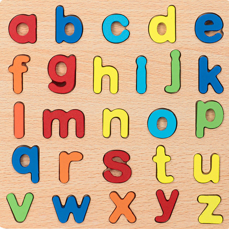 Wooden Alphabet and Number Puzzle Montessori Toys for Kids 8