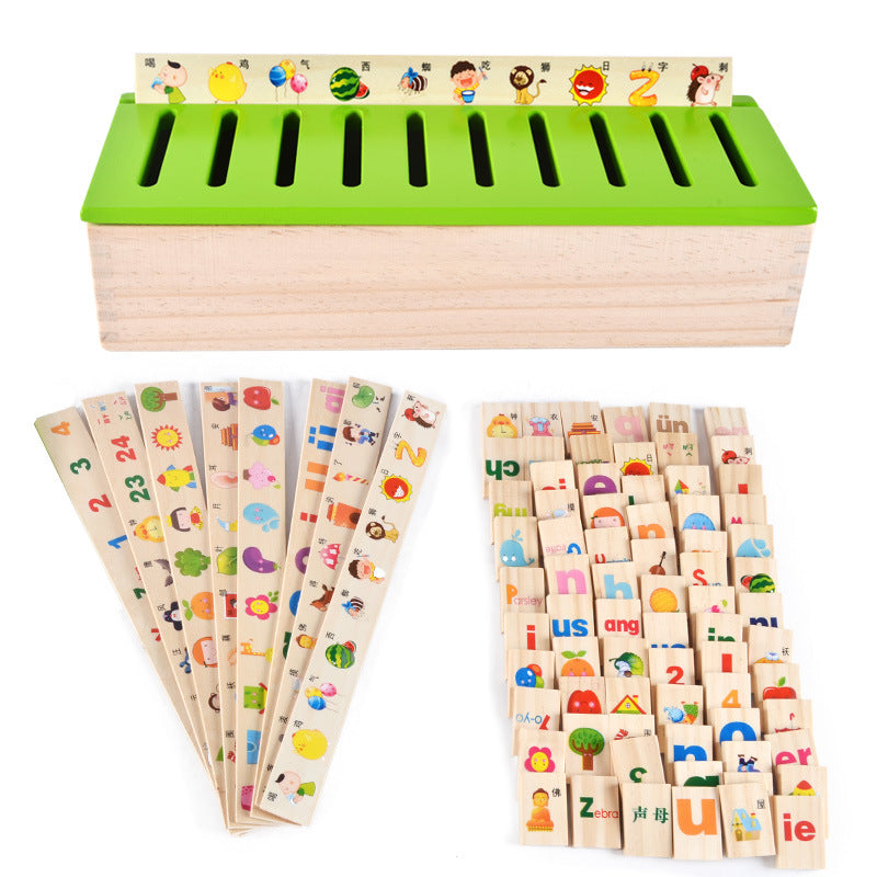 Wooden Montessori Toys Knowledge Classification Box for Kids 5