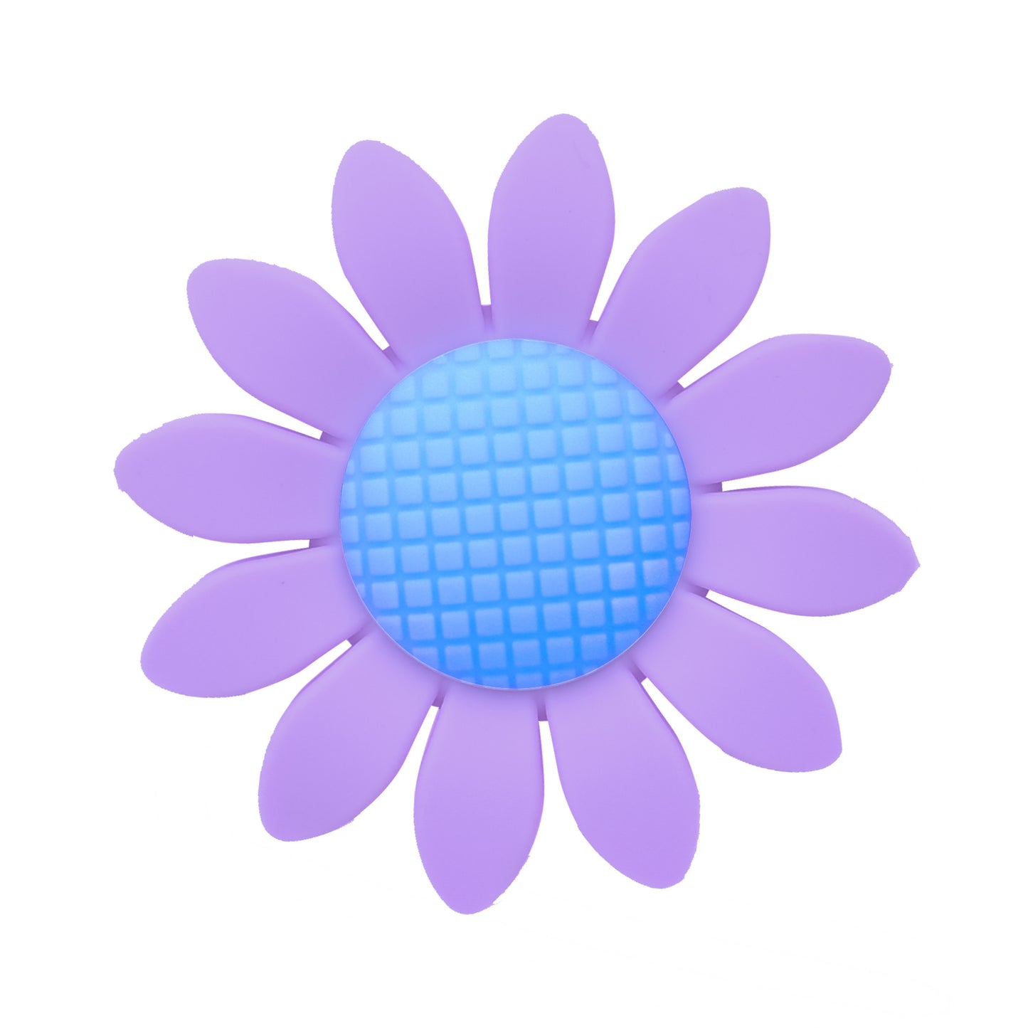 20pcs Silicone Focal Beads Sunflower Flat Design with Center Detail 13