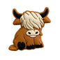 20pcs Silicone Focal Beads Yak Sitting Pose Khaki and Coffee Colors 4