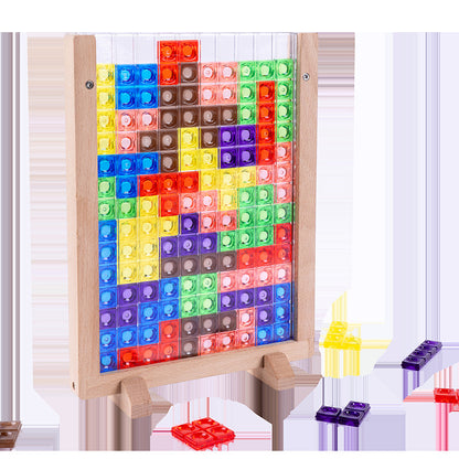 Wooden 3D Tetris Puzzle Educational Toy 25cm x 18cm 3