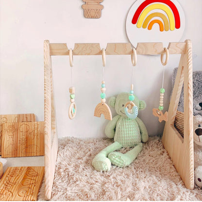 Wooden Thread Bead Teether Toy Baby Sensory Toys 4 Pack 2