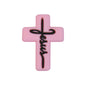20pcs Silicone Focal Beads Jesus Cross Printed Text Design 10