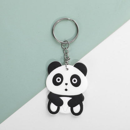 Cute Animal Silicone Bead Keychain Soft Rubber Charm 2