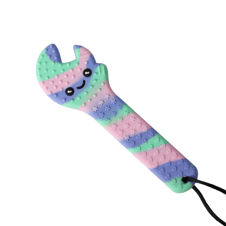 Silicone Baby Teething Toy Large Wrench Shape for Infant 6