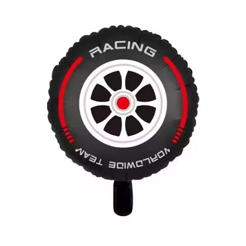 Racing Car and Tire Foil Balloon Set Birthday Party Decoration 5pcs 7