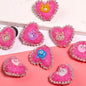 5pcs 23x28mm Cartoon Animal Heart Rhinestone Beads DIY Jewelry Making 10