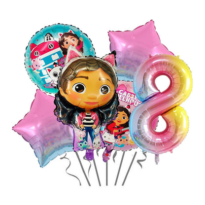Gabby Dollhouse Foil Balloon Set Birthday Party Decoration 16