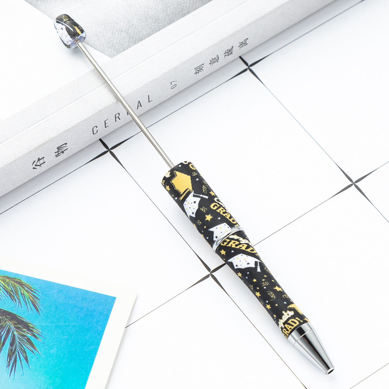 DIY Student Graduation Season Series Printed Beadable Ballpoint Pen Plastic 9