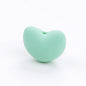 20pcs Silicone Focal Beads Heart Shaped Smooth Surface 20