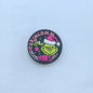20Pcs Silicone Focal Beads Christmas Green Furry Character Scowling Face Set 13