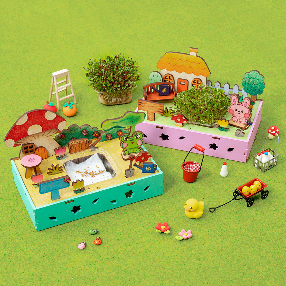 Wooden Cottage Building Farm Montessori Toys for Kids