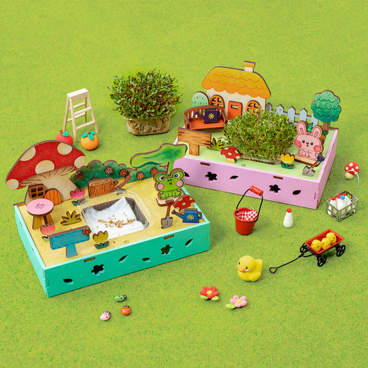 Wooden Cottage Building Farm Montessori Toys for Kids