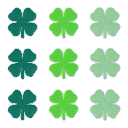 20Pcs Silicone Focal Beads Four Leaf Clover Flat Leaf Shape