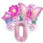 Pink Butterfly Foil Balloon Set Holiday Decoration 32 Inch 12