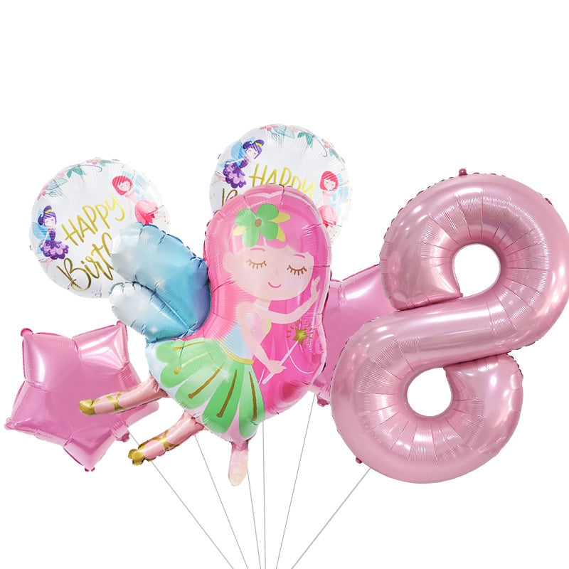 Elf Fairy Princess Foil Balloon Set Birthday Party Decoration 11