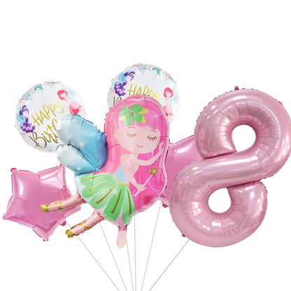 Elf Fairy Princess Foil Balloon Set Birthday Party Decoration 11