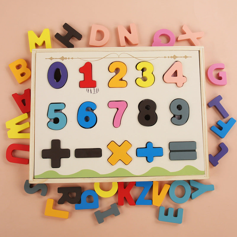 Wooden Montessori Toys Digital Puzzle Building Blocks 31x24cm 3