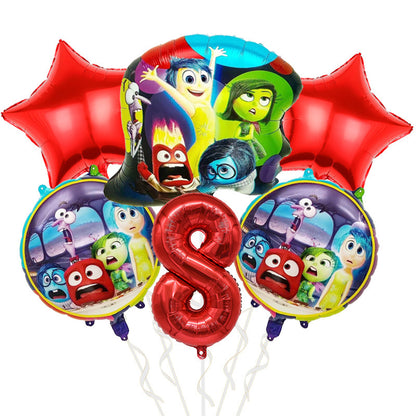 Inside Out Foil Balloon Set Kids Birthday Party Decoration 5pcs 10pcs 21