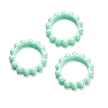 10Pcs 42mm Balsam Pear Ring Lace Acrylic Beads UV Scratch Resistant 10