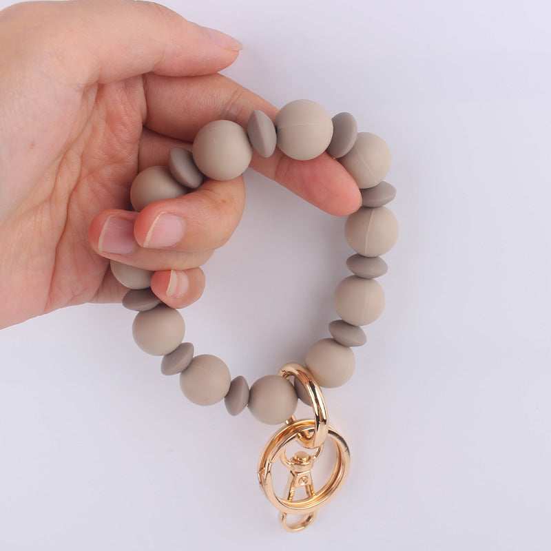 Spacer Beads Silicone Bead Wristlet Keychain 3