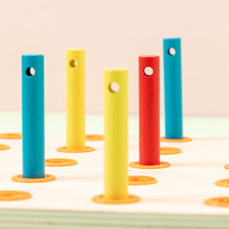Wooden DIY Threading Board Montessori Toys for Toddlers 3