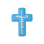 20pcs Silicone Focal Beads Jesus Cross Printed Text Design 9