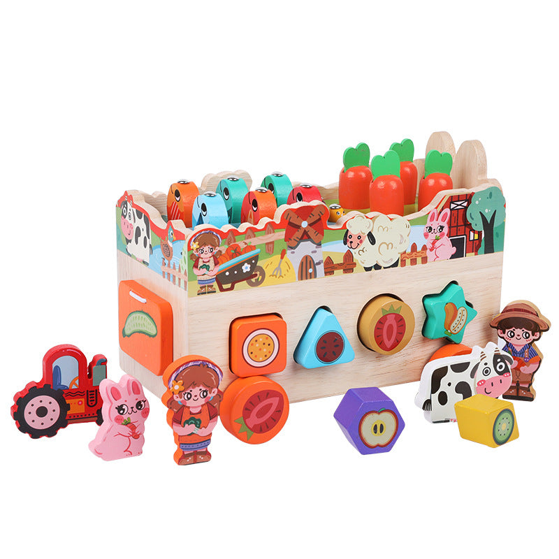 Wooden Shape Fruit Pairing Montessori Toys for Toddlers 4